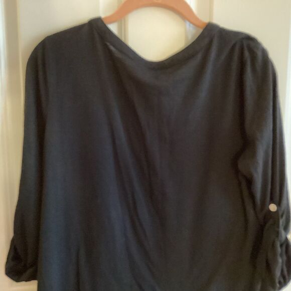 NWOT. Style & Co. (a Macy’s brand) Women’s L /S Black Layered Top - Picture 6 of 10